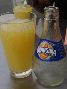 getting orangina in a glass bottle on holiday